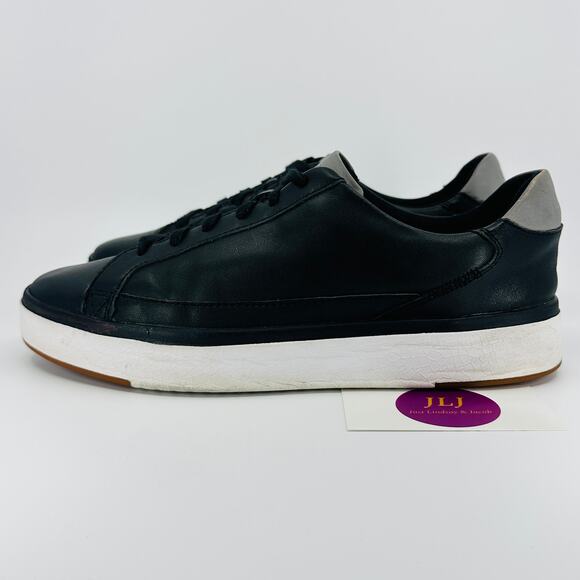 Kizik Men's Vegas Black Leather Slip On Hands Free Sneakers Size 8 Wide (EE) - Picture 5 of 11